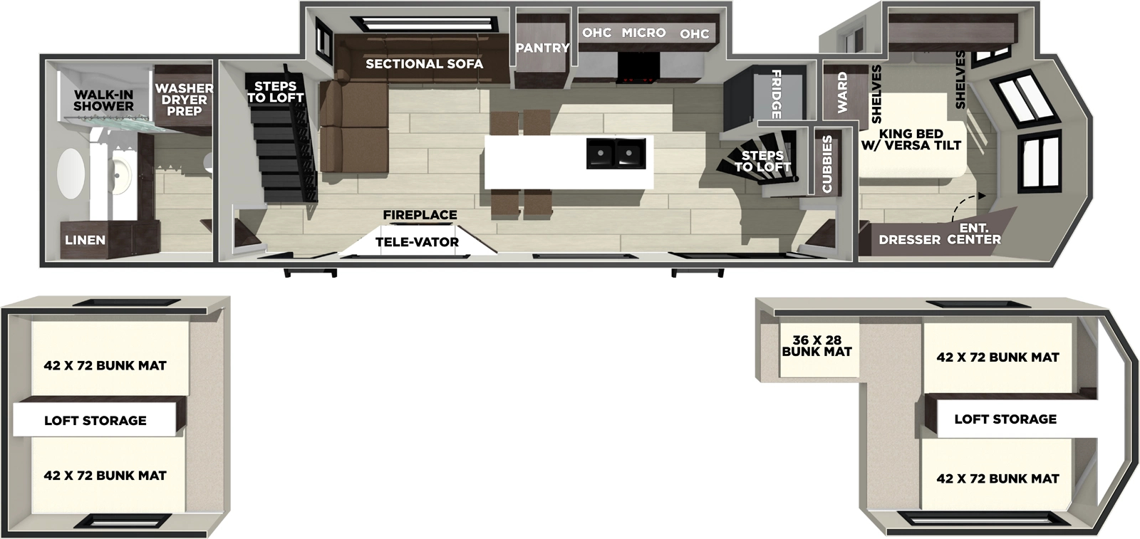 Floor Plan for Salem Grand Villa Destination Trailer